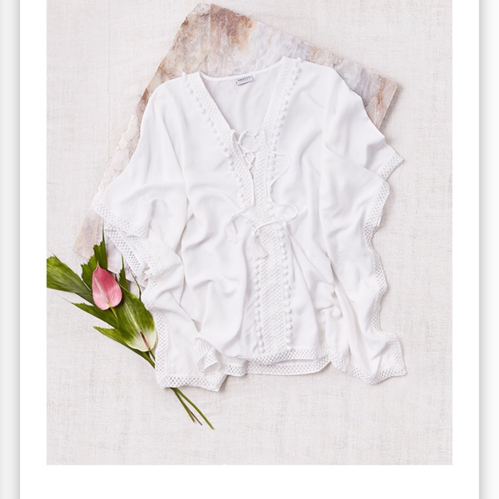 Bindya White Swimsuit Cover-up-Summer Box of Style
